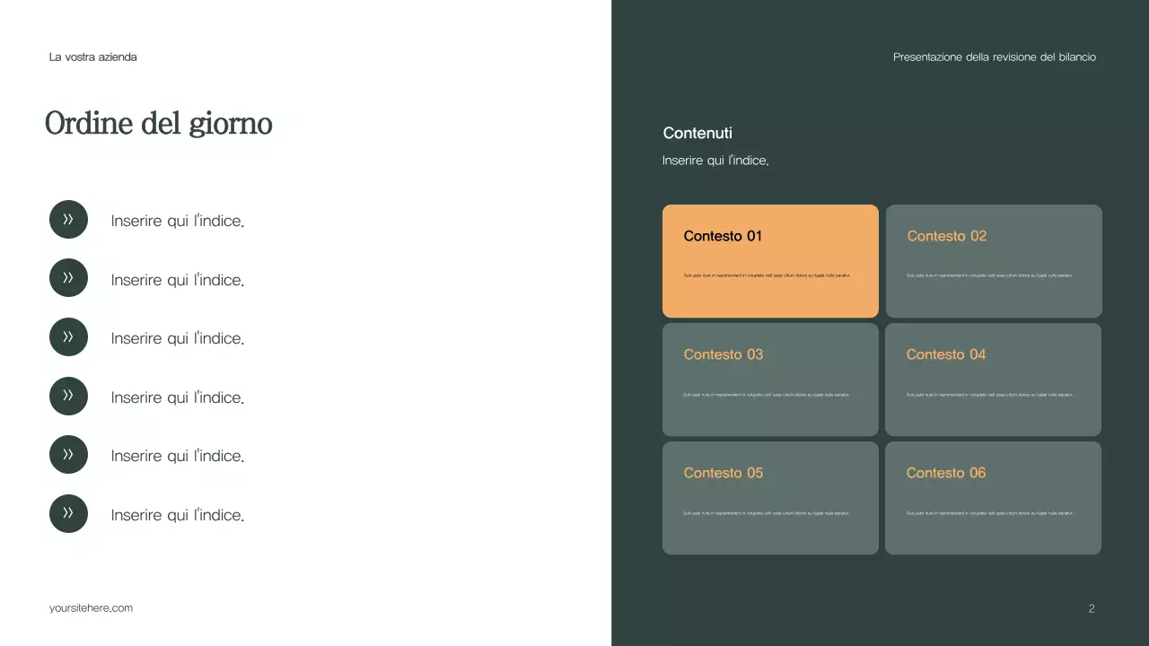 Relazione sul bilancio verde moderno