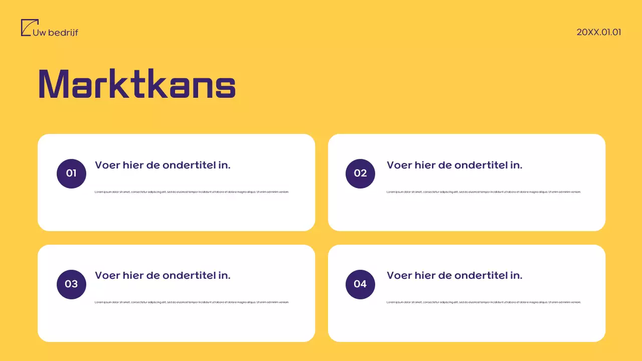 Paars minimalistisch marketingvoorstel