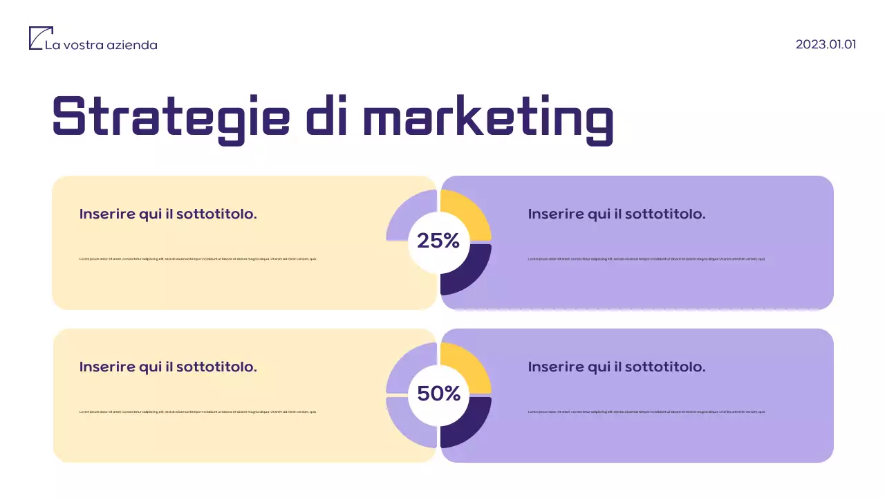 Documento di proposta di marketing minimalista viola