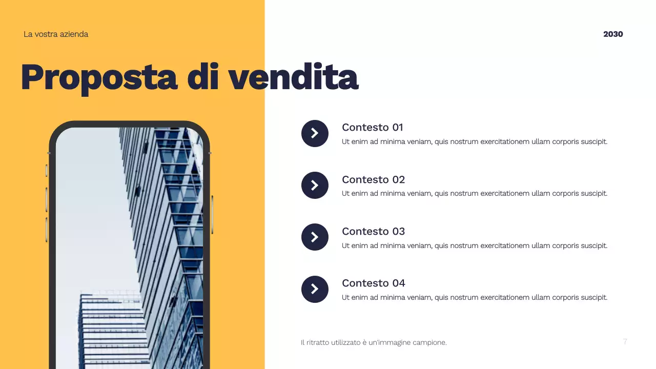 Piano di marketing giallo moderno