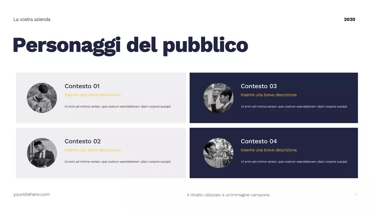 Piano di marketing giallo moderno