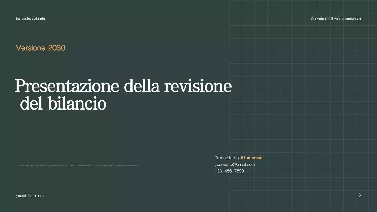 Relazione sul bilancio verde moderno
