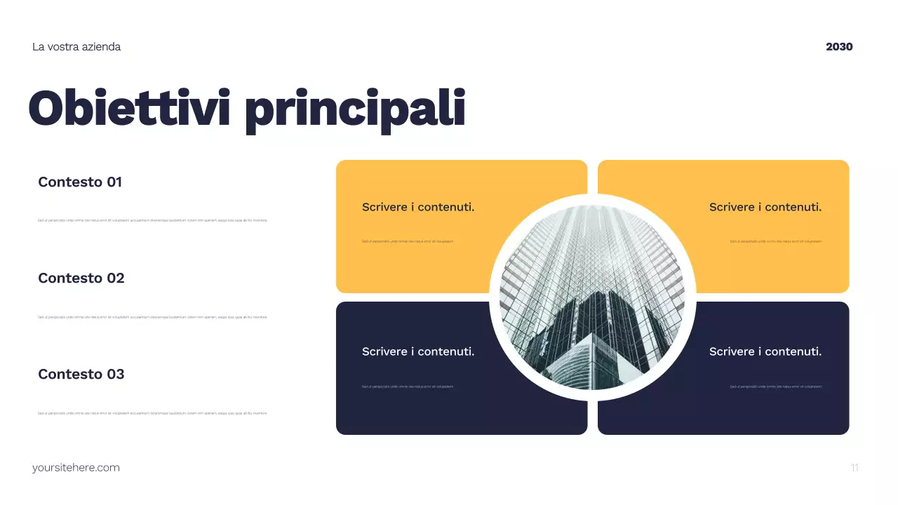 Piano di marketing giallo moderno