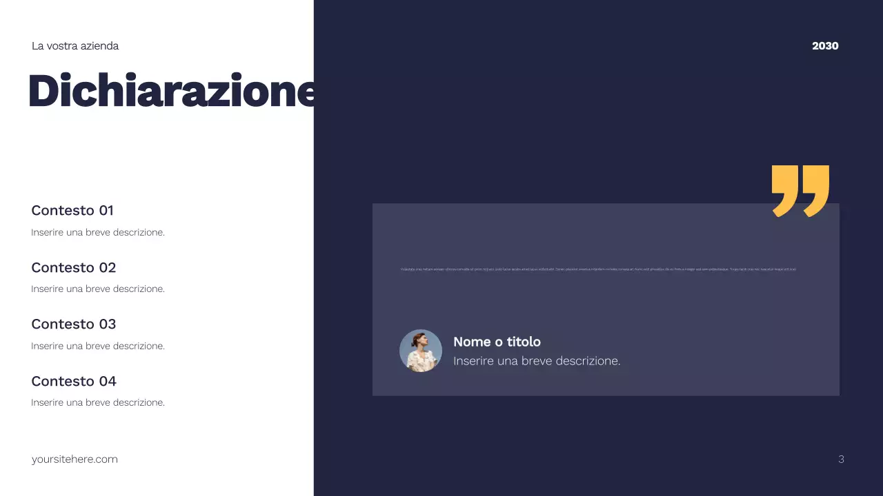 Piano di marketing giallo moderno