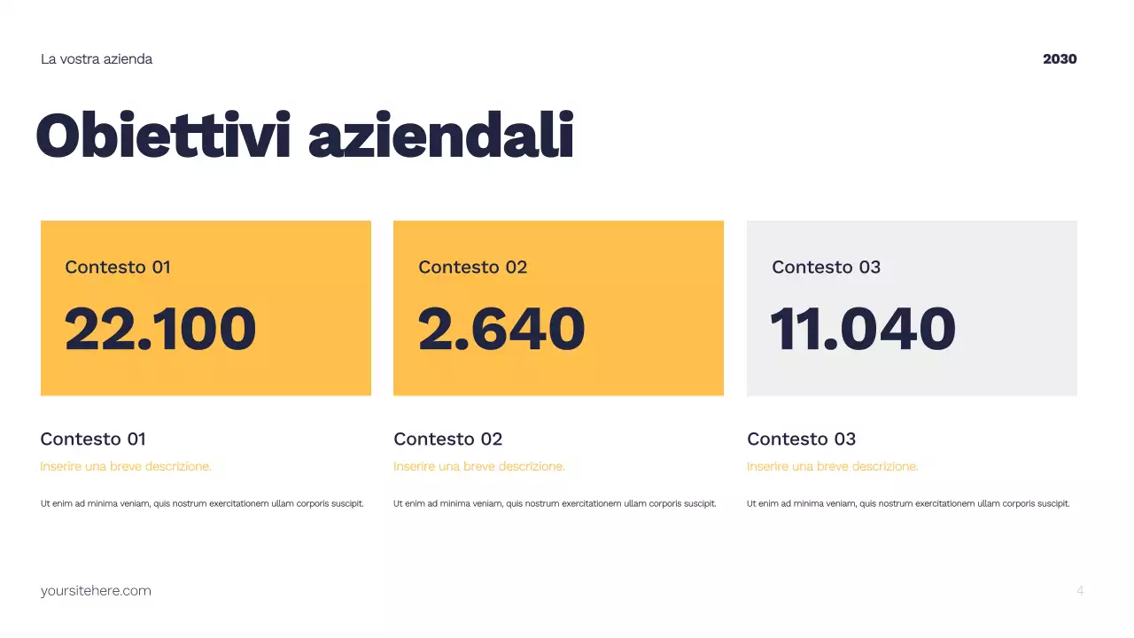 Piano di marketing giallo moderno