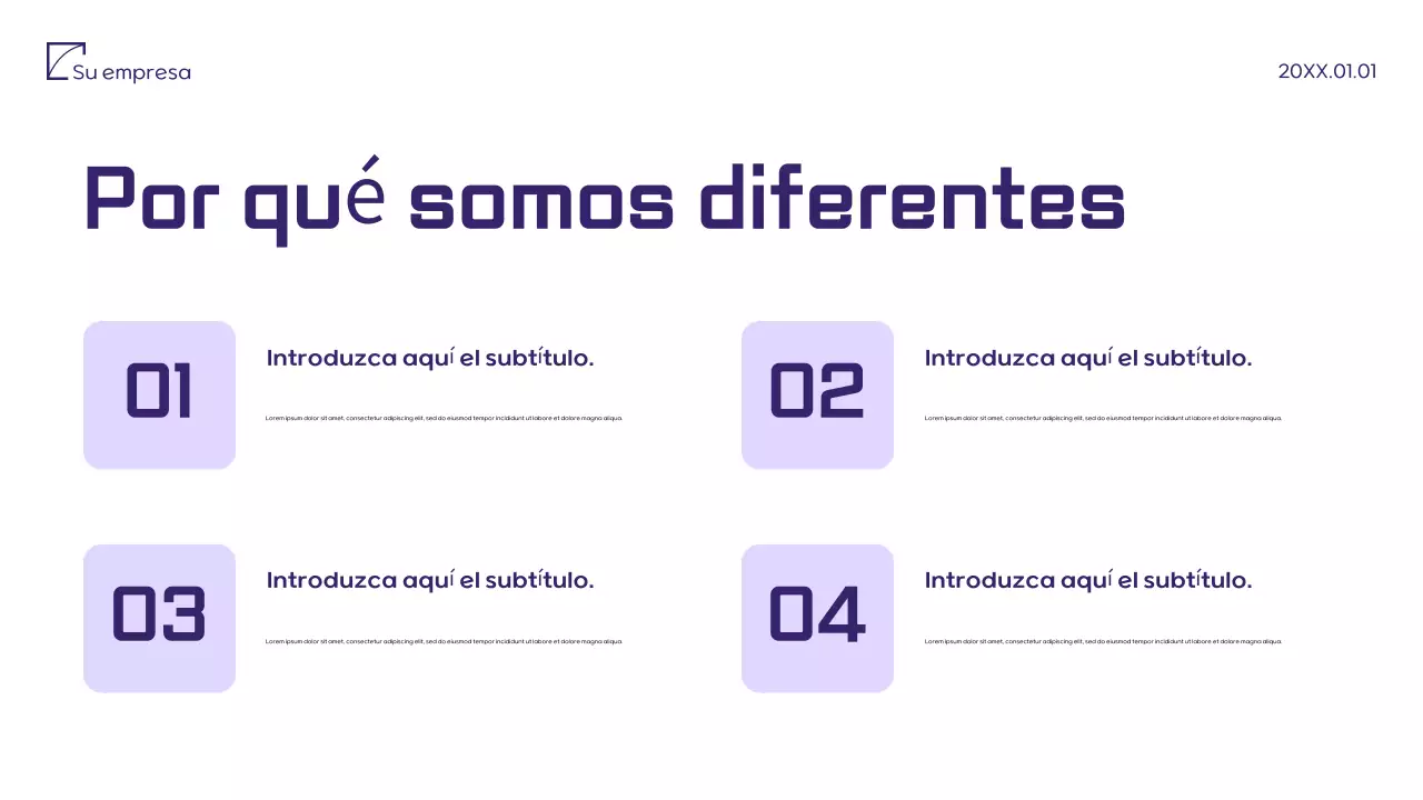 Documento minimalista morado de propuesta de marketing