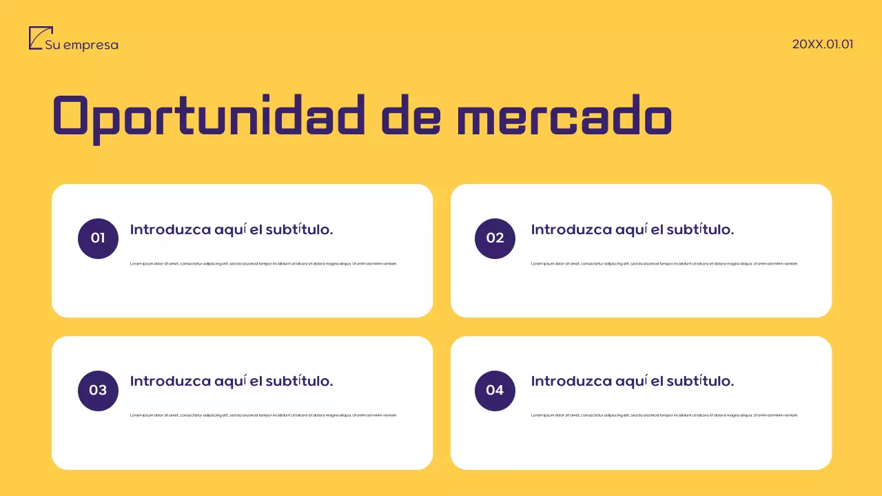 Documento minimalista morado de propuesta de marketing