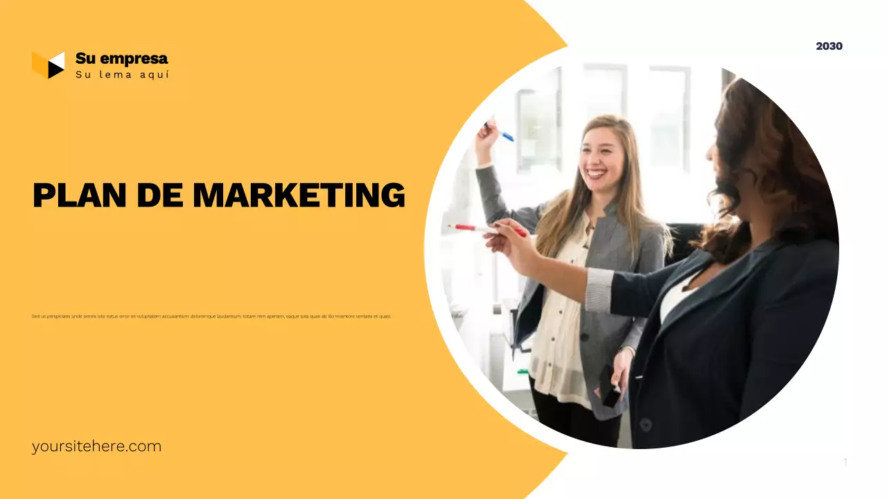 Plan de marketing Yellow Modern