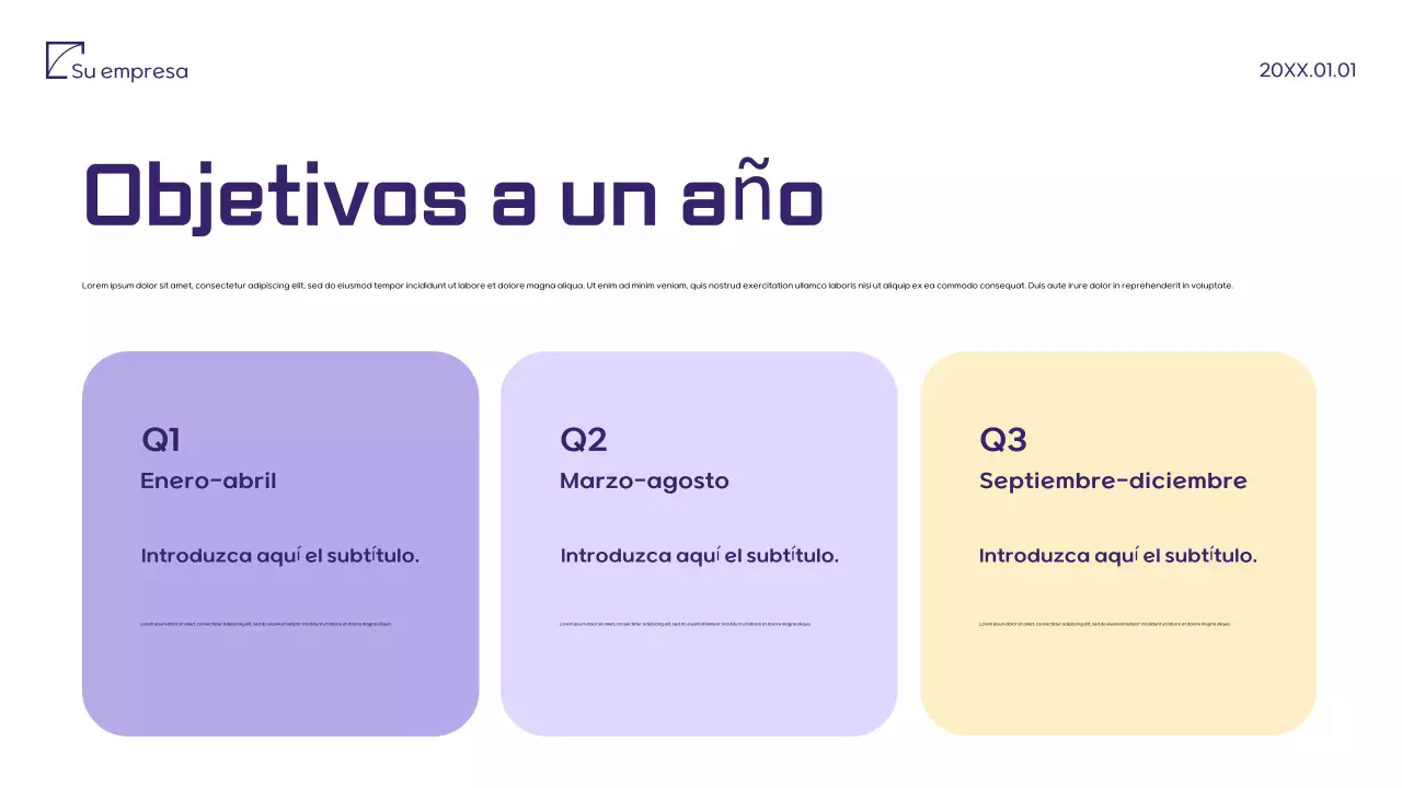 Documento minimalista morado de propuesta de marketing