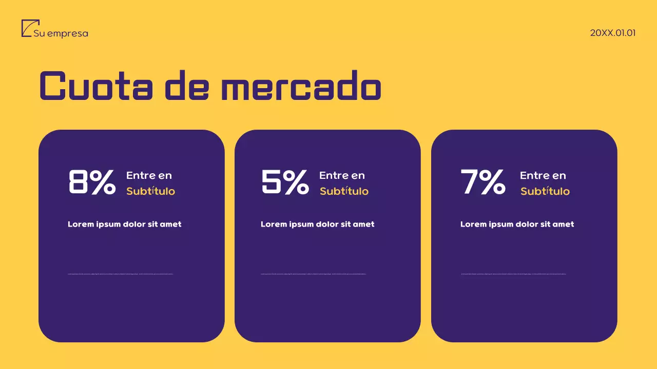 Documento minimalista morado de propuesta de marketing