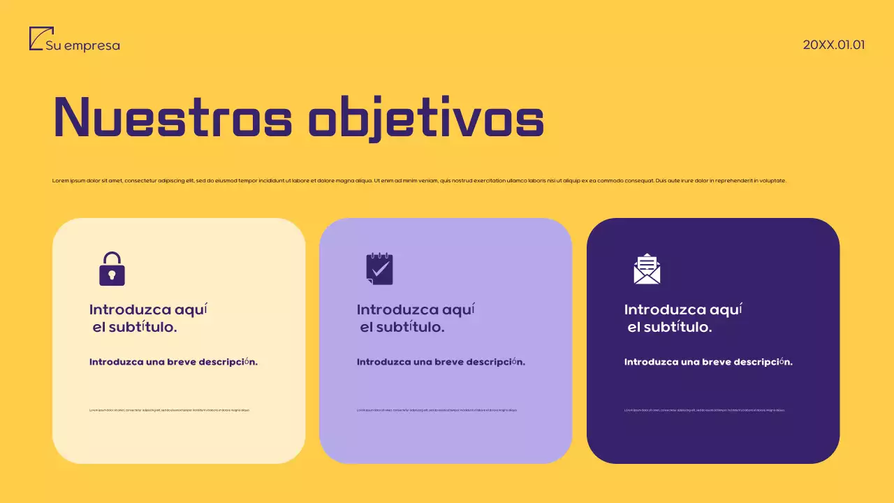 Documento minimalista morado de propuesta de marketing
