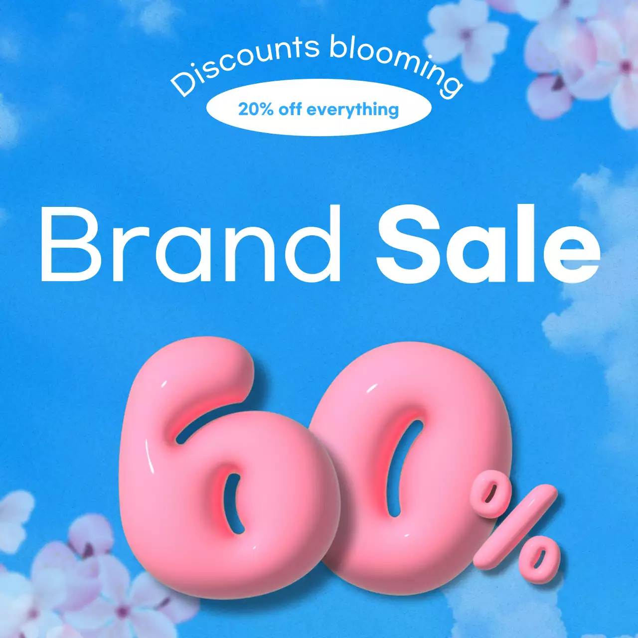 Promoção de venda de pop azul claro