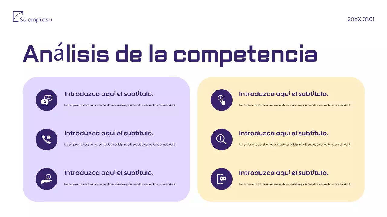 Documento minimalista morado de propuesta de marketing