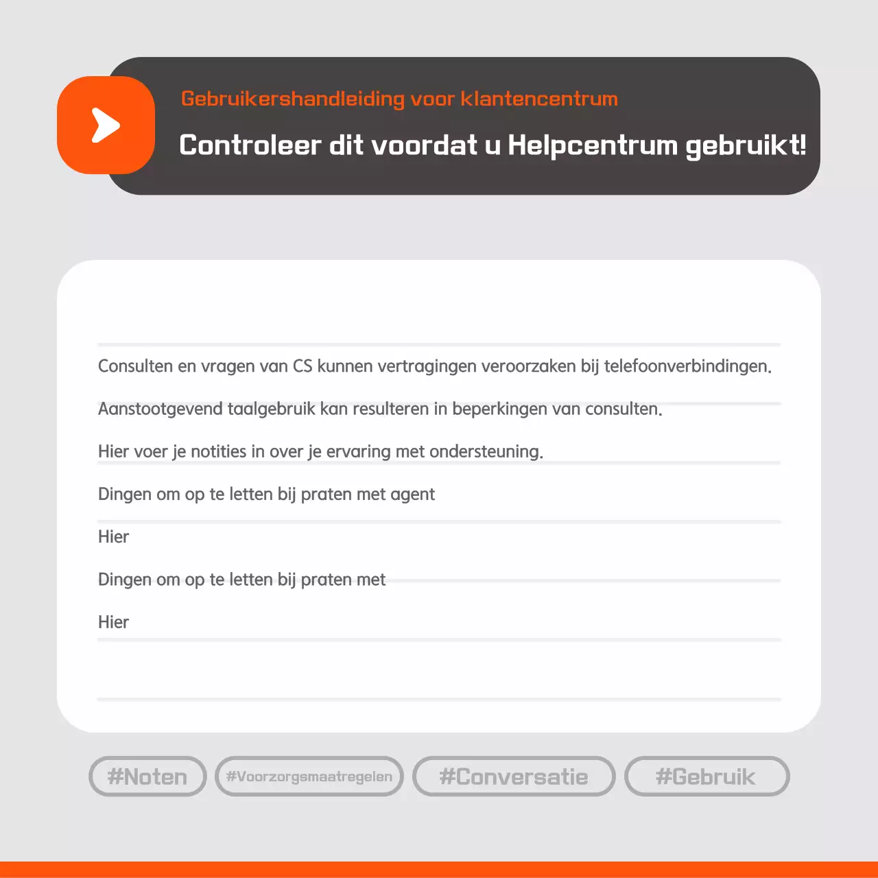 Oranje Eenvoudig Hulpcentrum