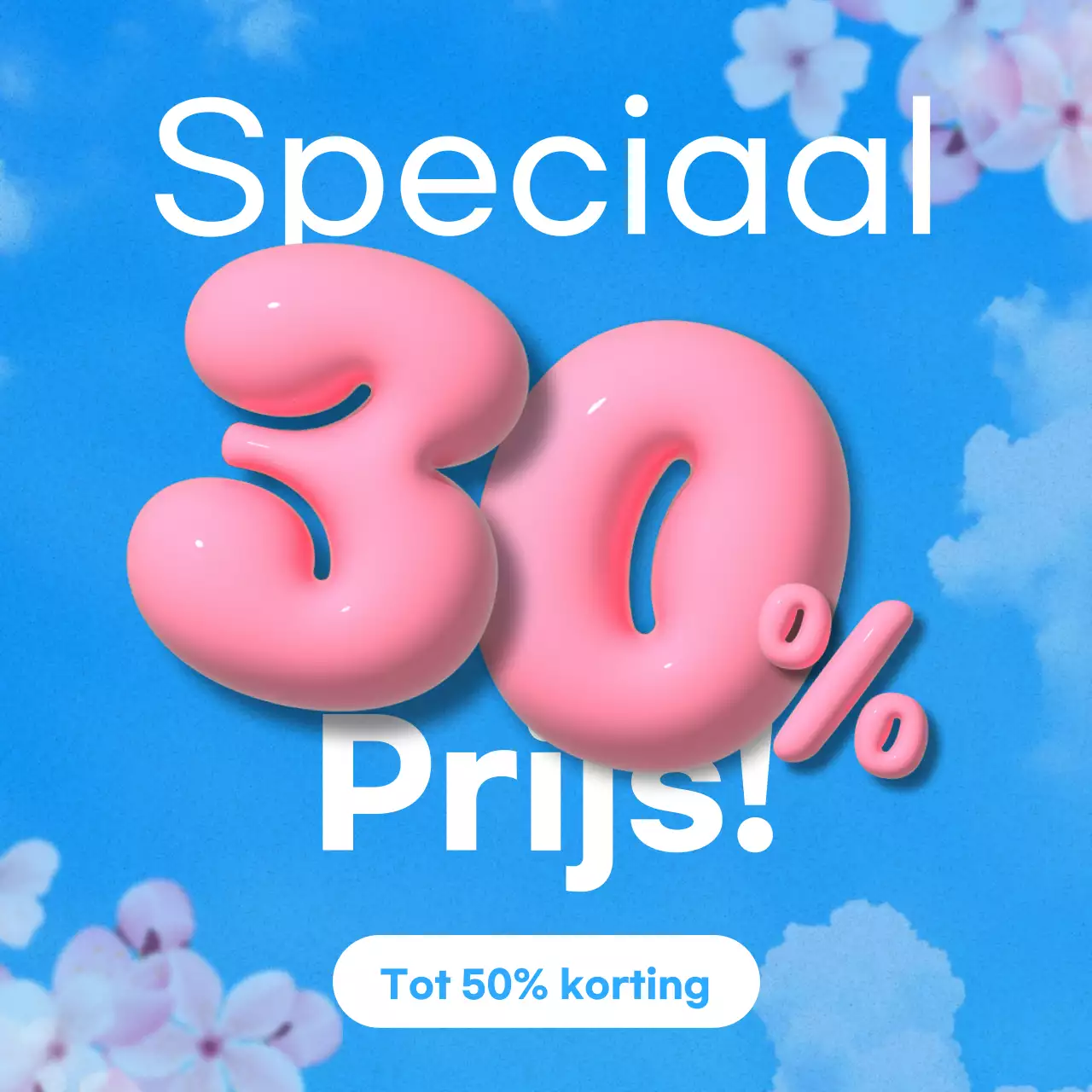 Lichtblauwe pop uitverkoopactie