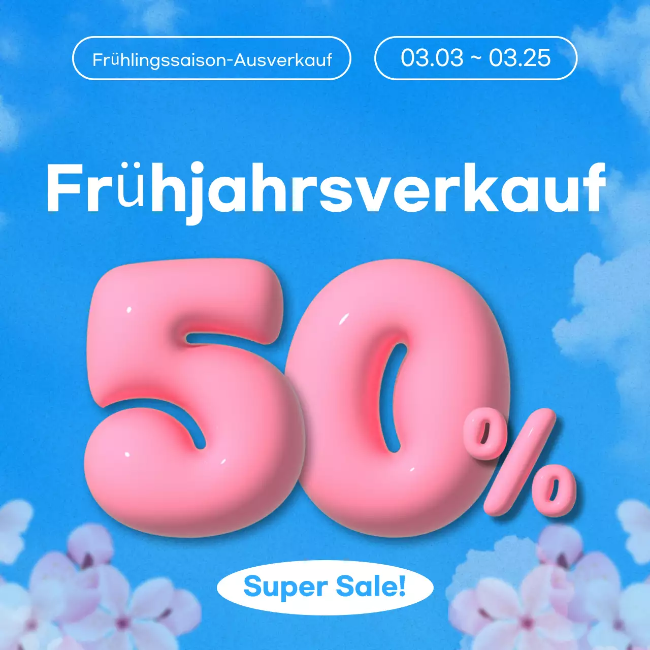 Hellblau pop Verkaufsförderung