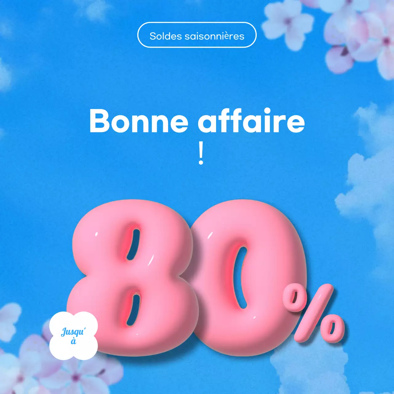 Bleu clair pop soldes promotion