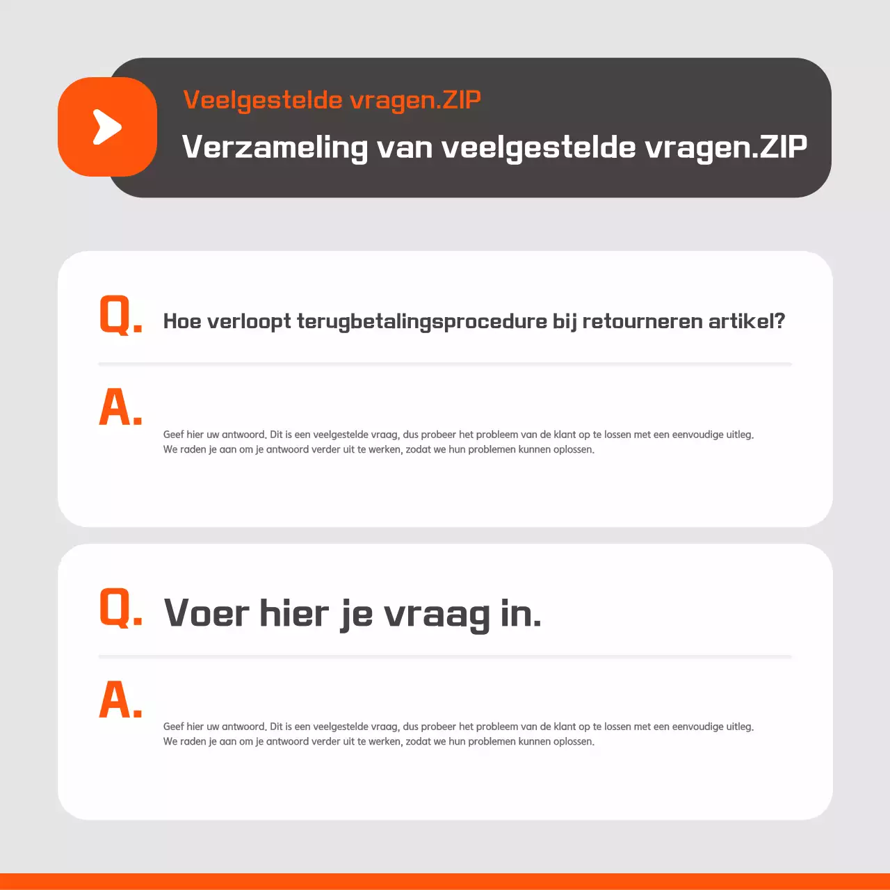 Oranje Eenvoudig Hulpcentrum