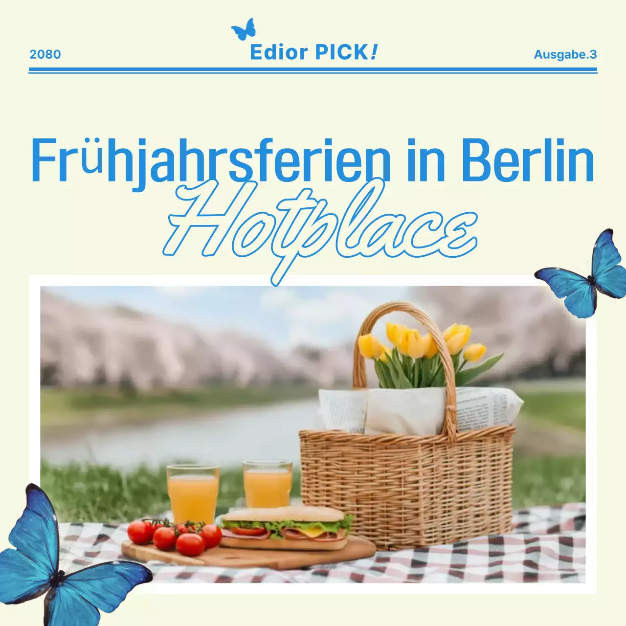 Beige Modern Picknick Promotion