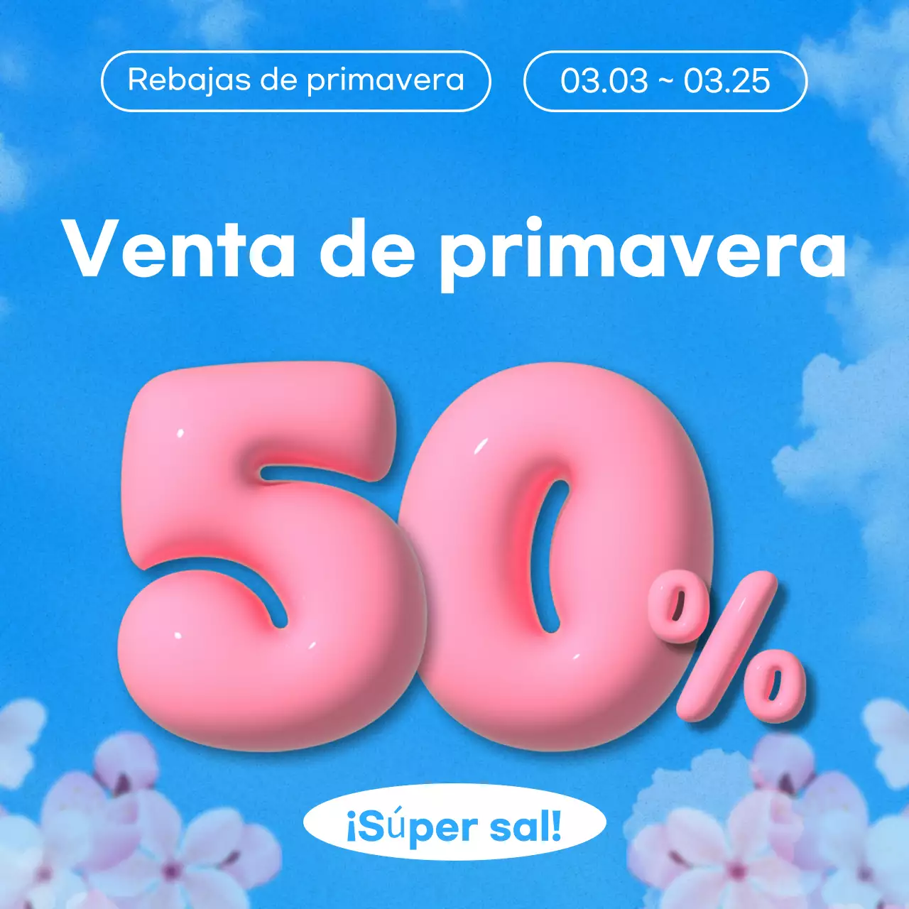 Promoción pop azul claro