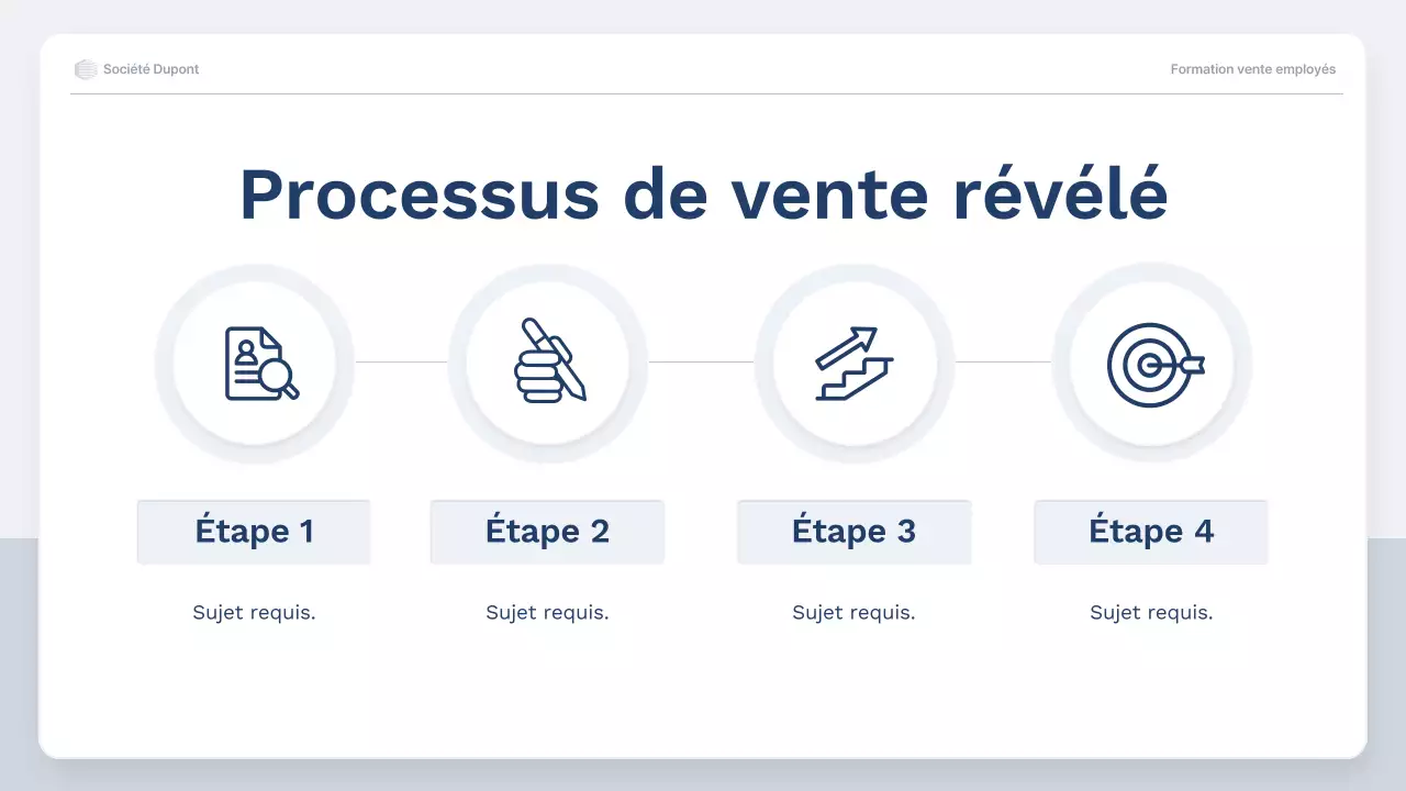 cours de formation professionnelle à la vente en bleu