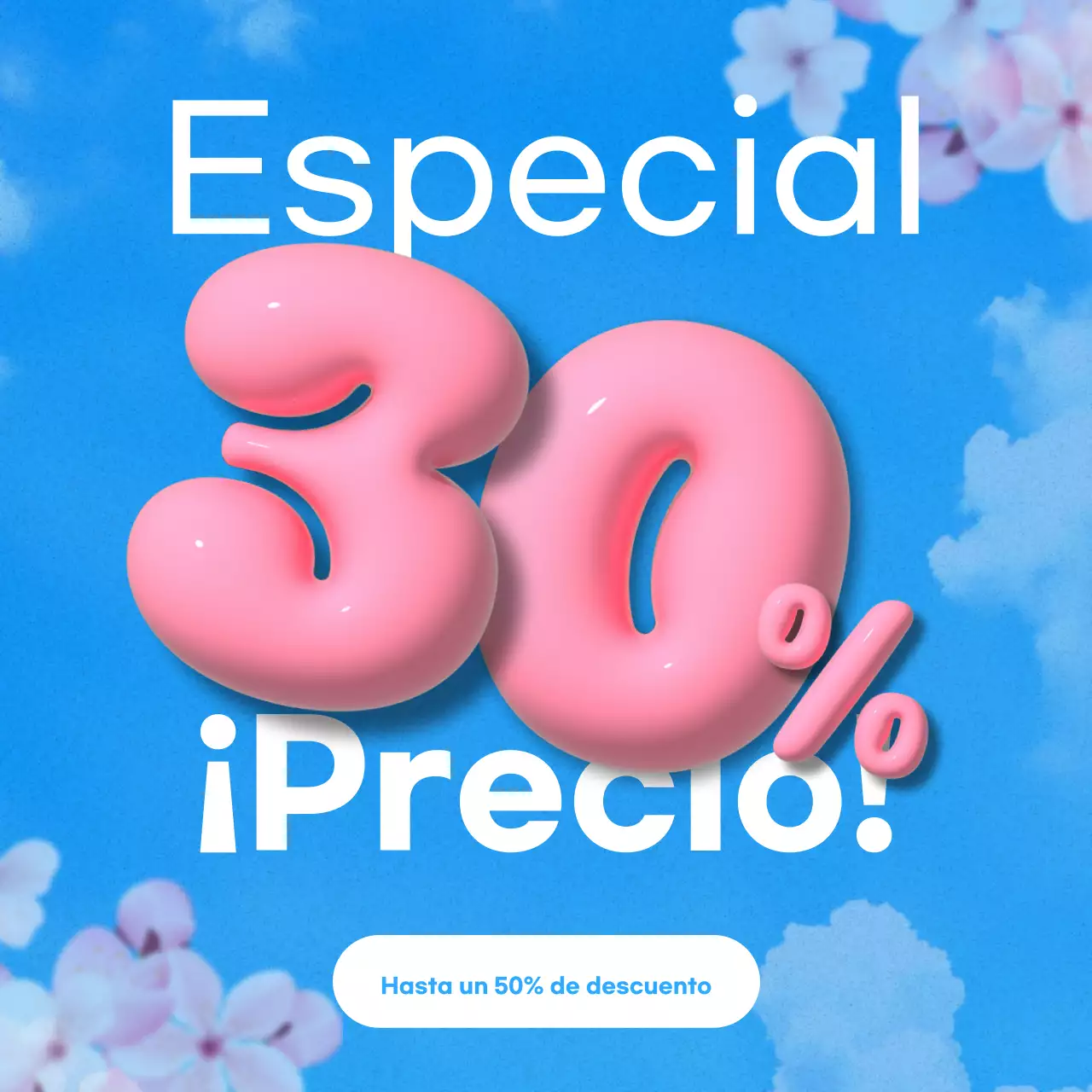 Promoción pop azul claro