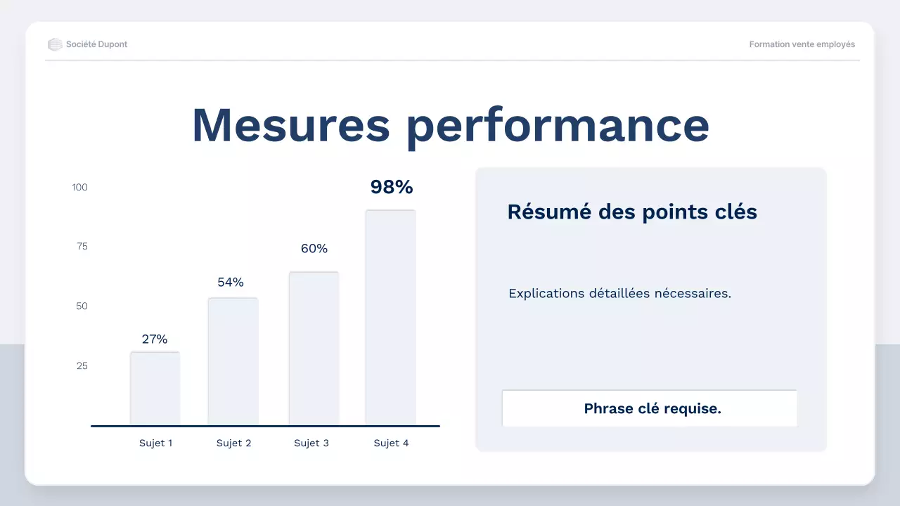 cours de formation professionnelle à la vente en bleu