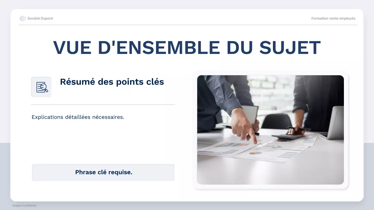 cours de formation professionnelle à la vente en bleu