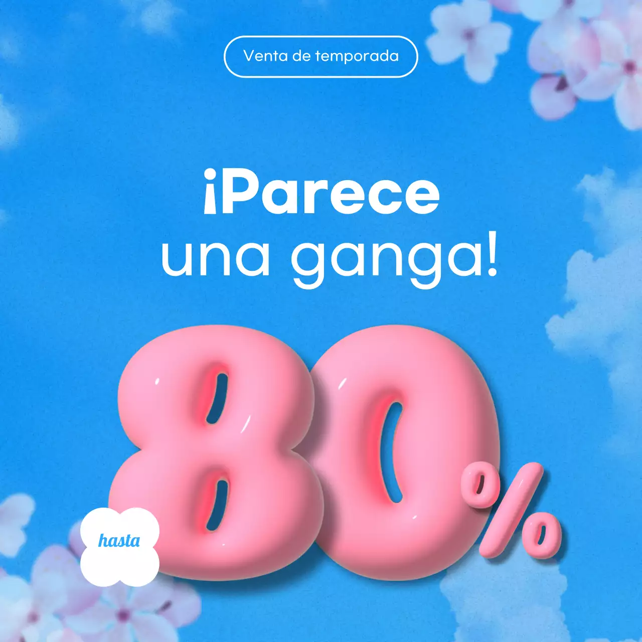 Promoción pop azul claro