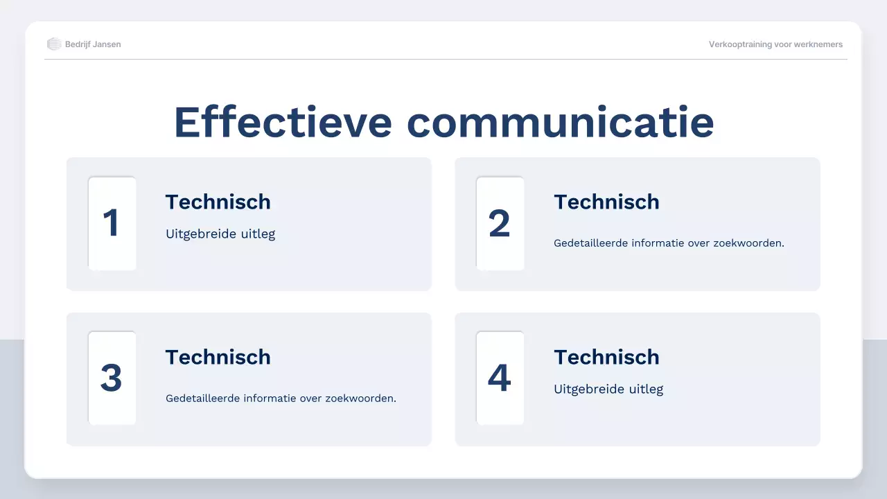 blauwe professionele verkooptraining