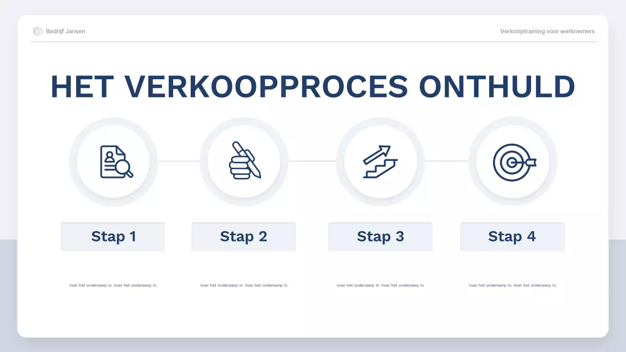 blauwe professionele verkooptraining