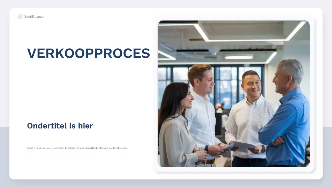 blauwe professionele verkooptraining