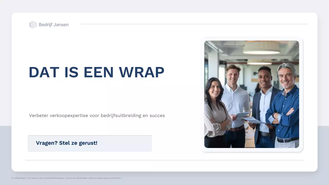 blauwe professionele verkooptraining