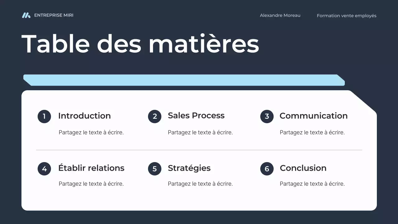 blue modern sales training for employees course