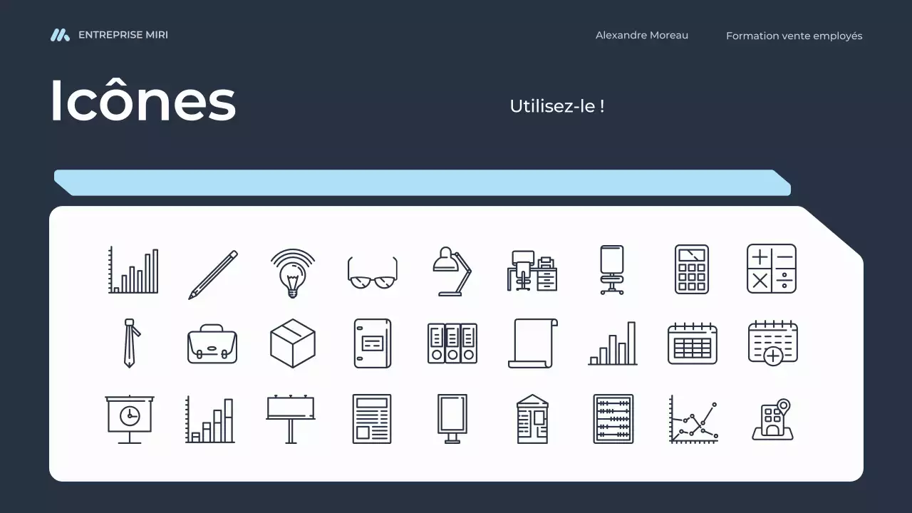 blue modern sales training for employees course