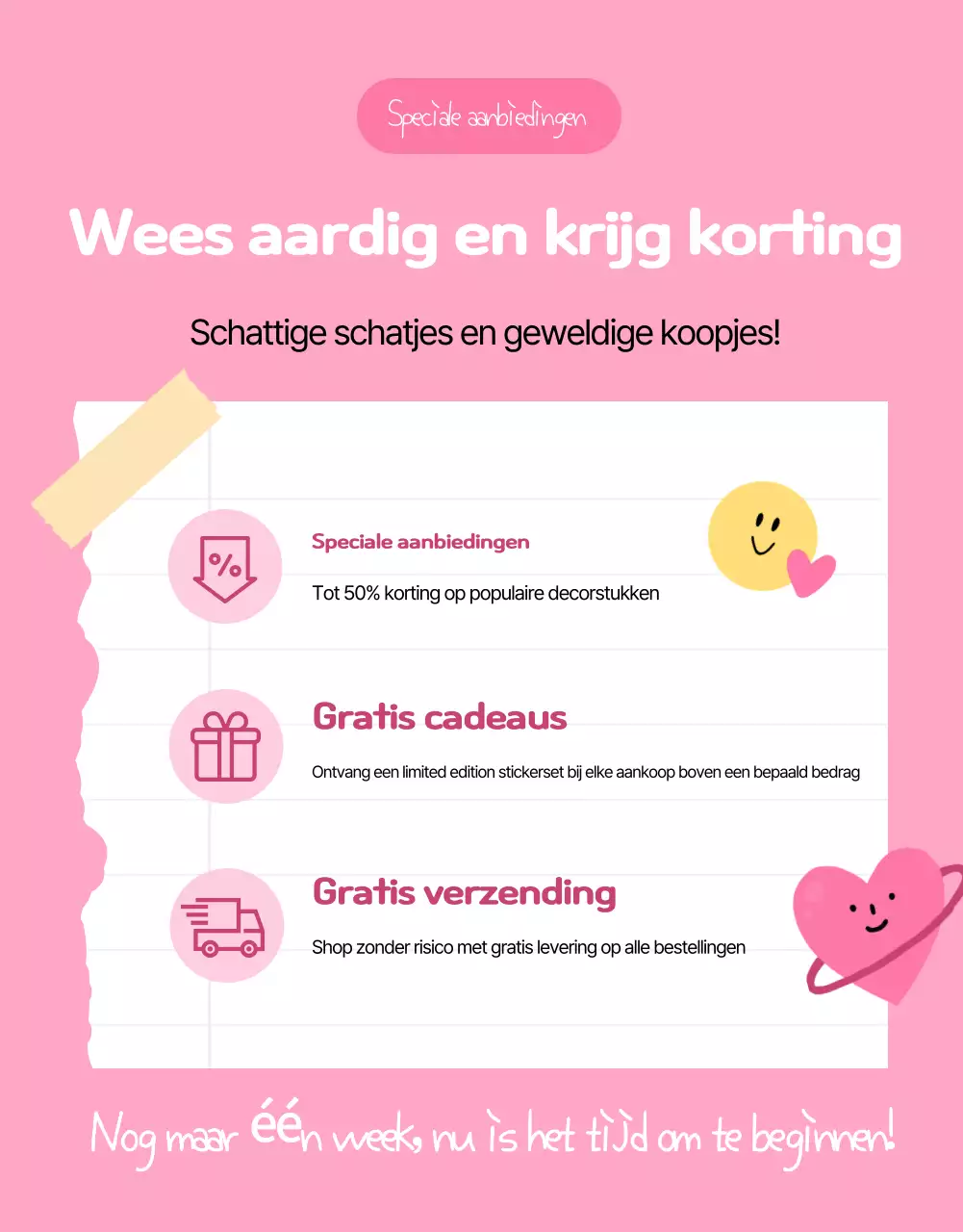Roze Schattig Dagboek Tentoonstelling