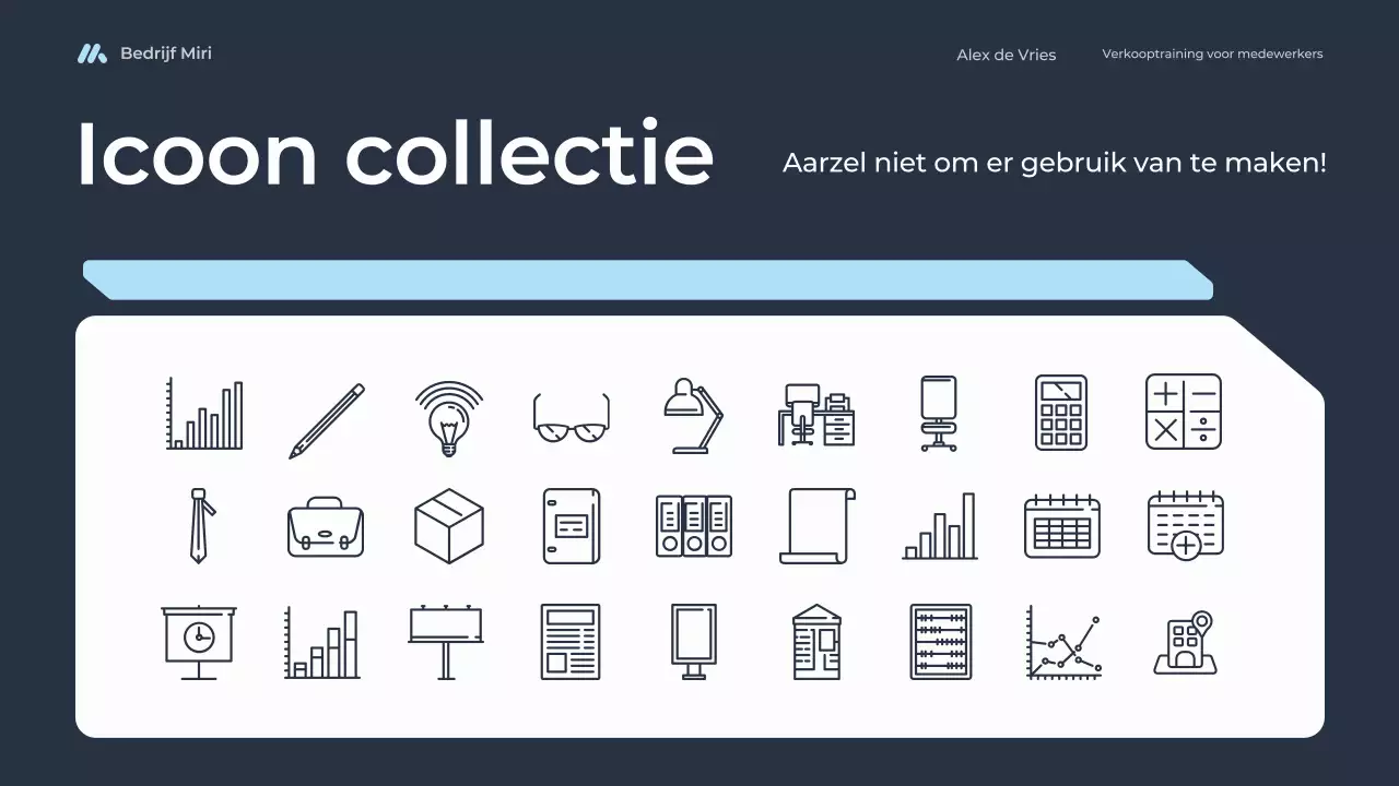 cursus blauwe moderne verkooptraining voor werknemers