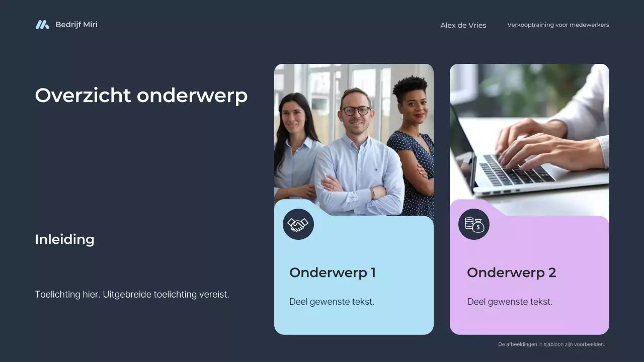 cursus blauwe moderne verkooptraining voor werknemers