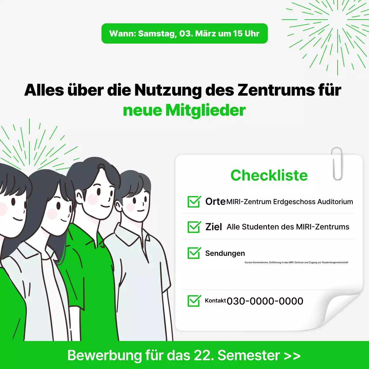 Zusammenfassung Einfache Anwerbung neuer Studenten