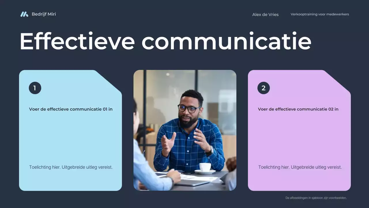 cursus blauwe moderne verkooptraining voor werknemers