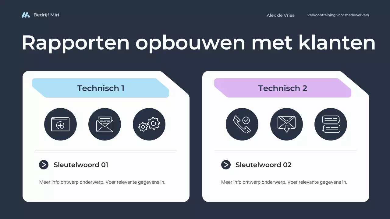 cursus blauwe moderne verkooptraining voor werknemers