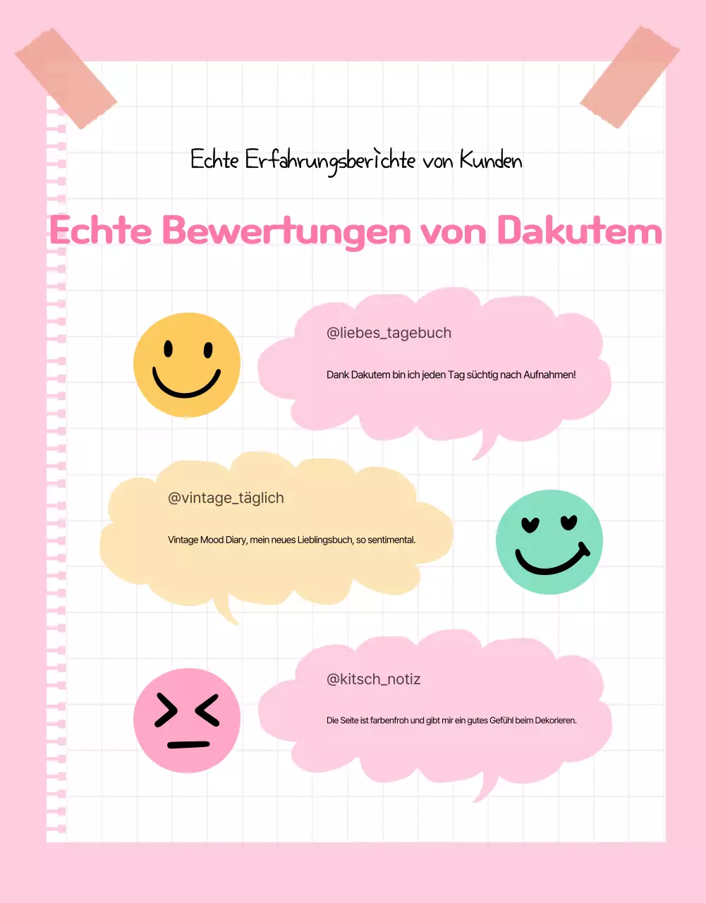 Pink Cute Diary Ausstellung