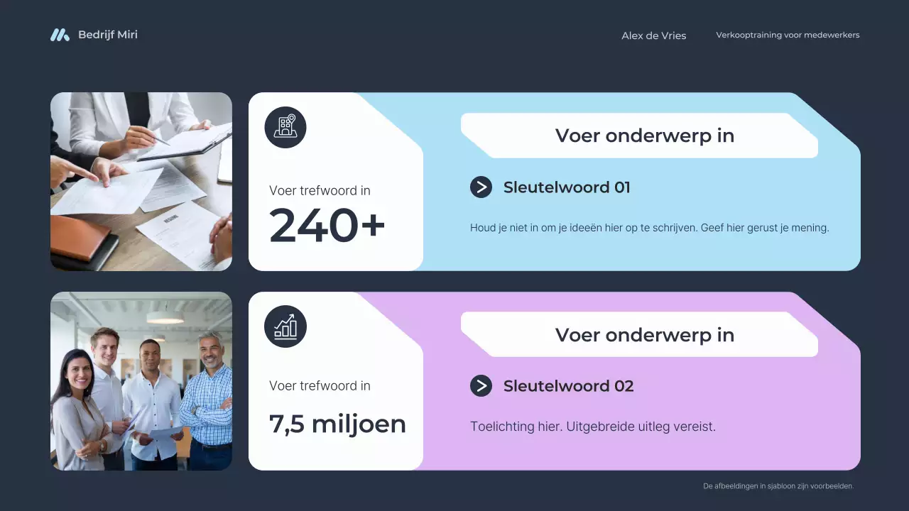 cursus blauwe moderne verkooptraining voor werknemers
