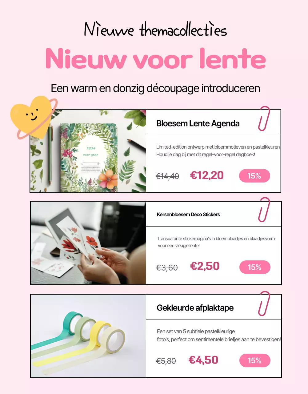 Roze Schattig Dagboek Tentoonstelling