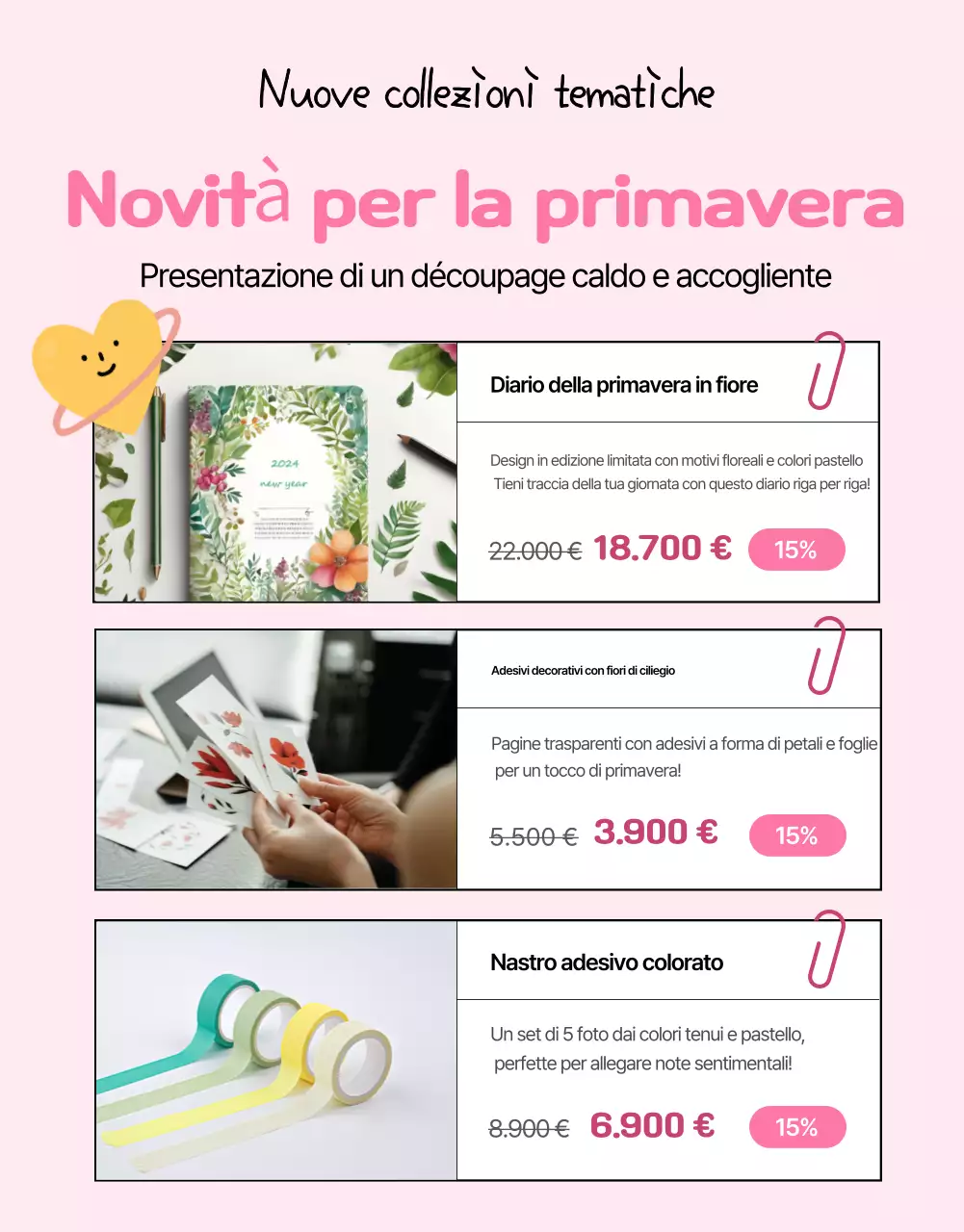 Mostra del diario rosa carino