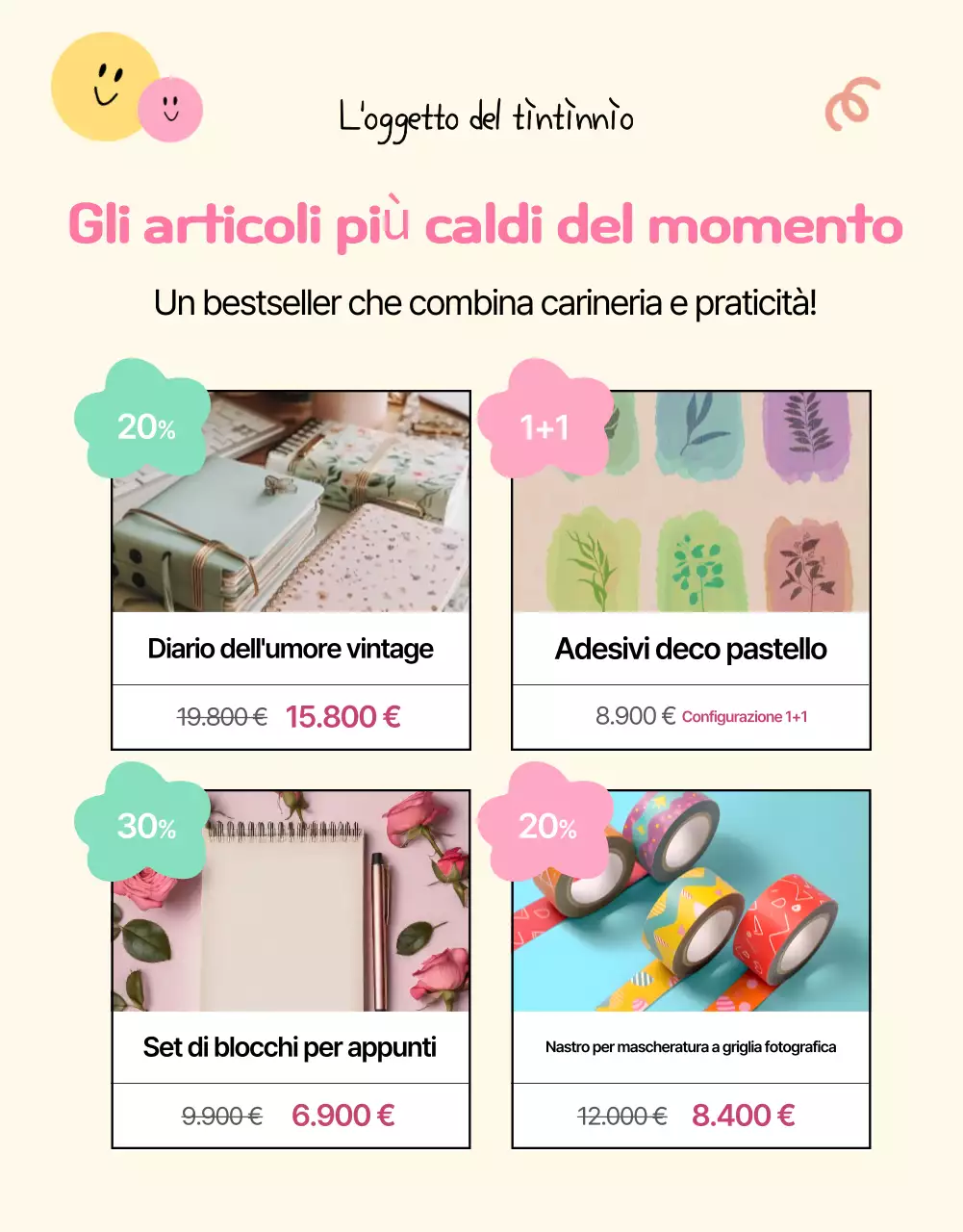 Mostra del diario rosa carino