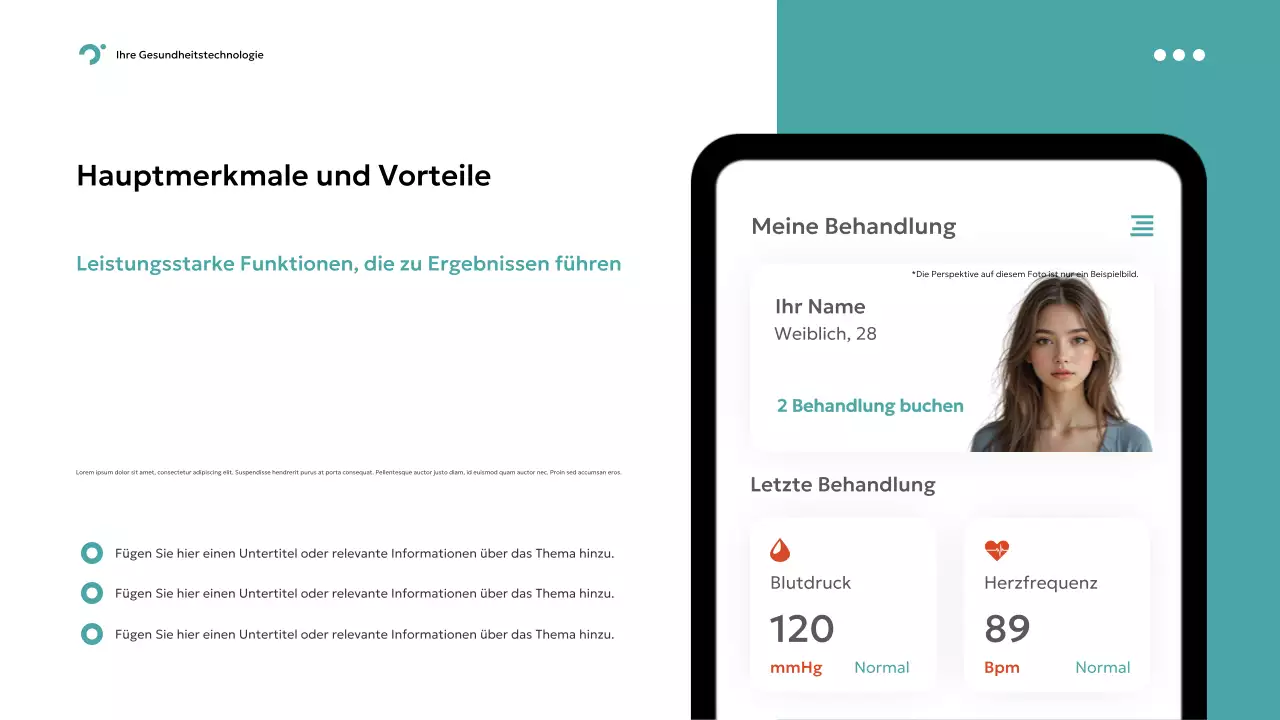 teal moderne Gesundheitsförderung