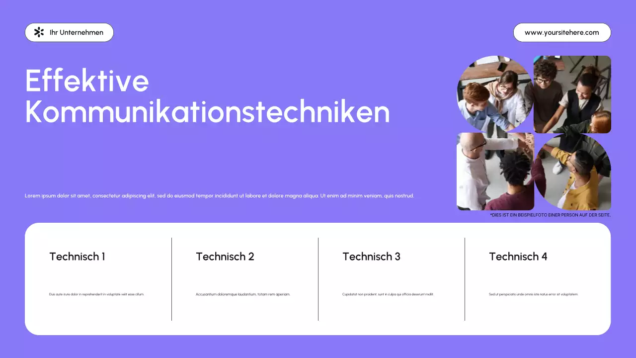 lila moderne Business-Präsentation