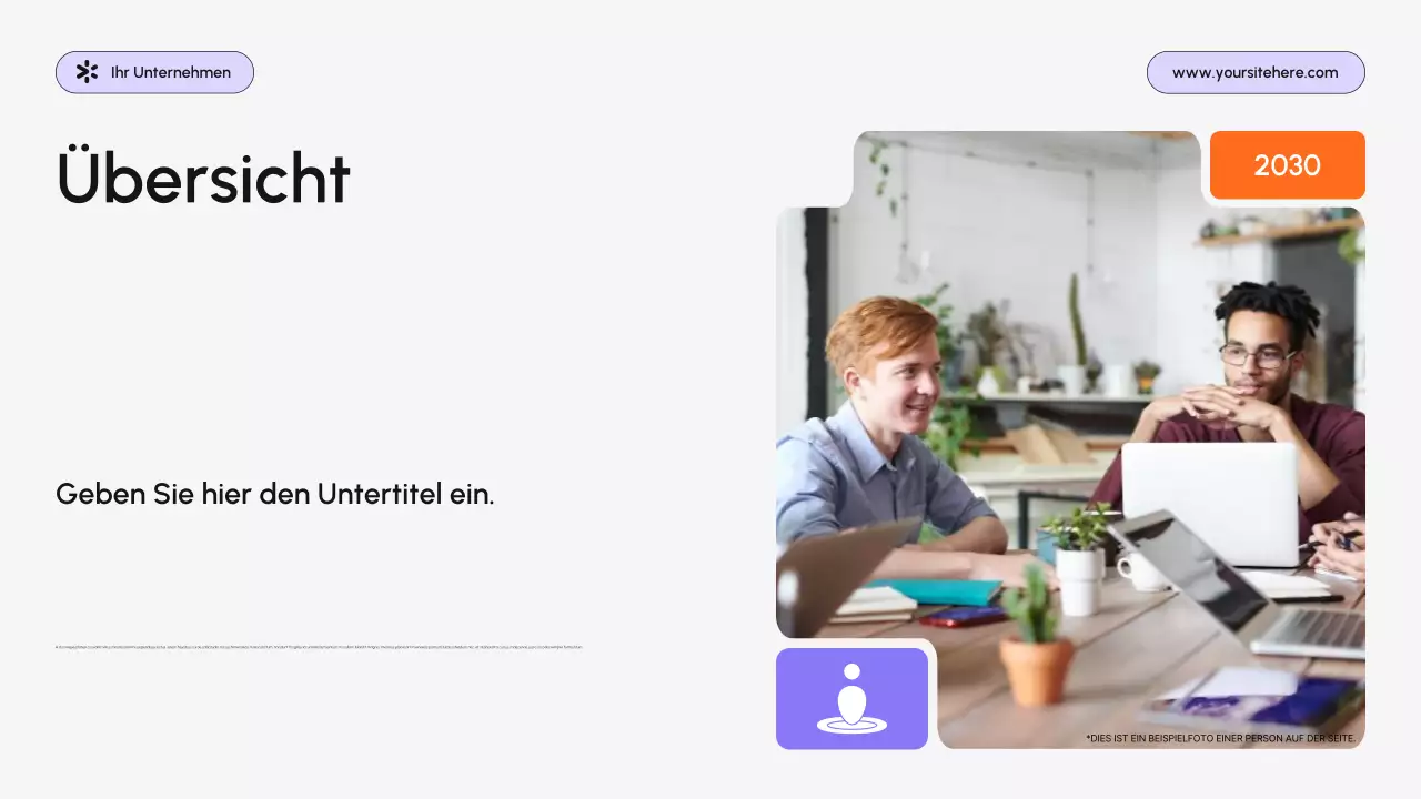 lila moderne Business-Präsentation