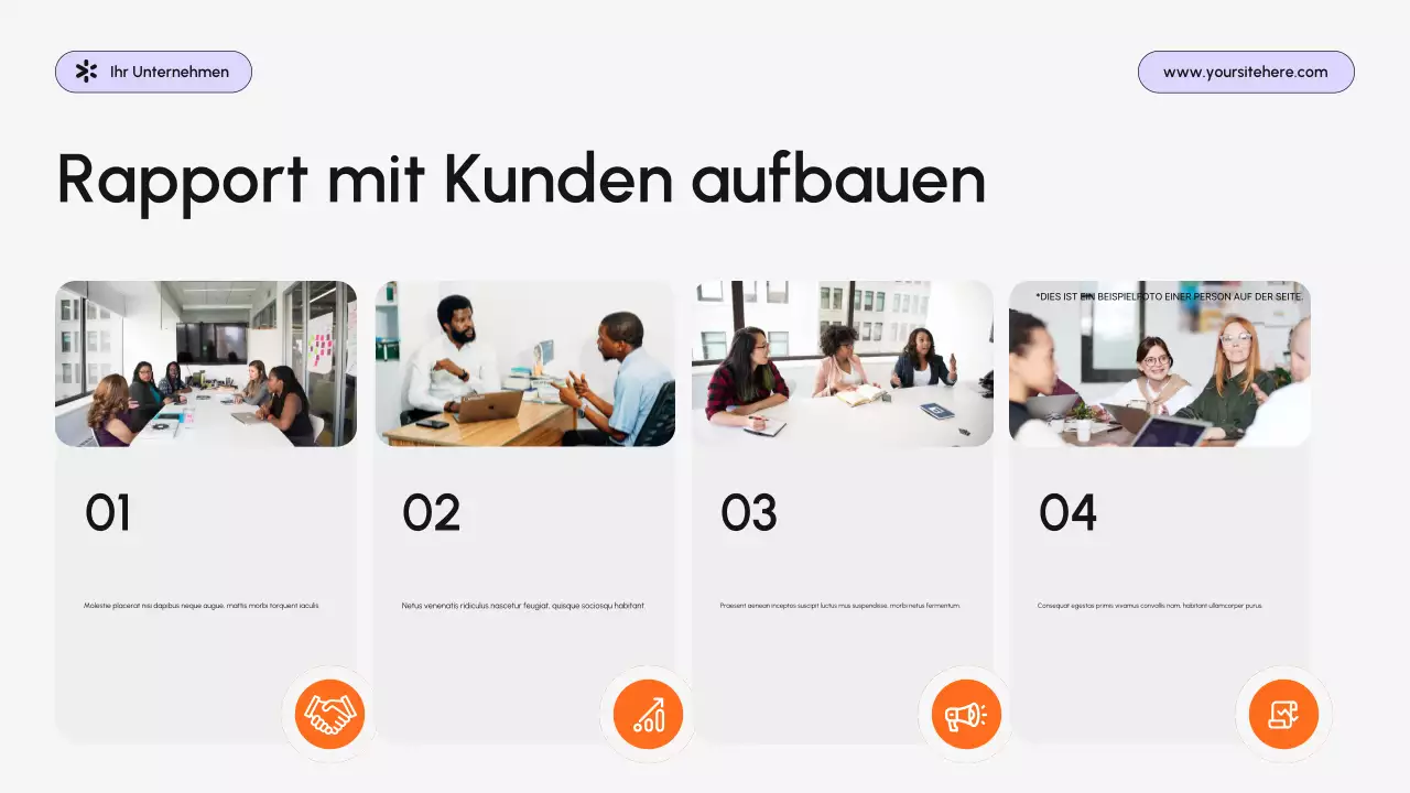 lila moderne Business-Präsentation